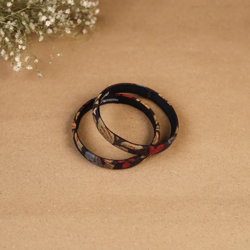 Multicolor - Natural Dyed Handpainted Kalamkari Bangle SO2 (Size - 2-8) 39 made by Itokri