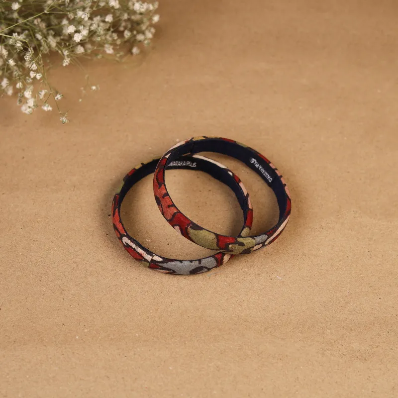 Multicolor - Natural Dyed Handpainted Kalamkari Bangle SO2 (Size - 2-8) 38 made by Itokri