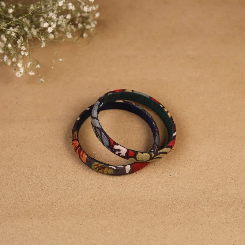 Multicolor - Natural Dyed Handpainted Kalamkari Bangle SO2 (Size - 2-8) 25 made by Itokri