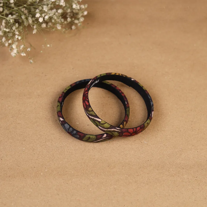 Multicolor - Natural Dyed Handpainted Kalamkari Bangle SO2 (Size - 2-8) 65 made by Itokri