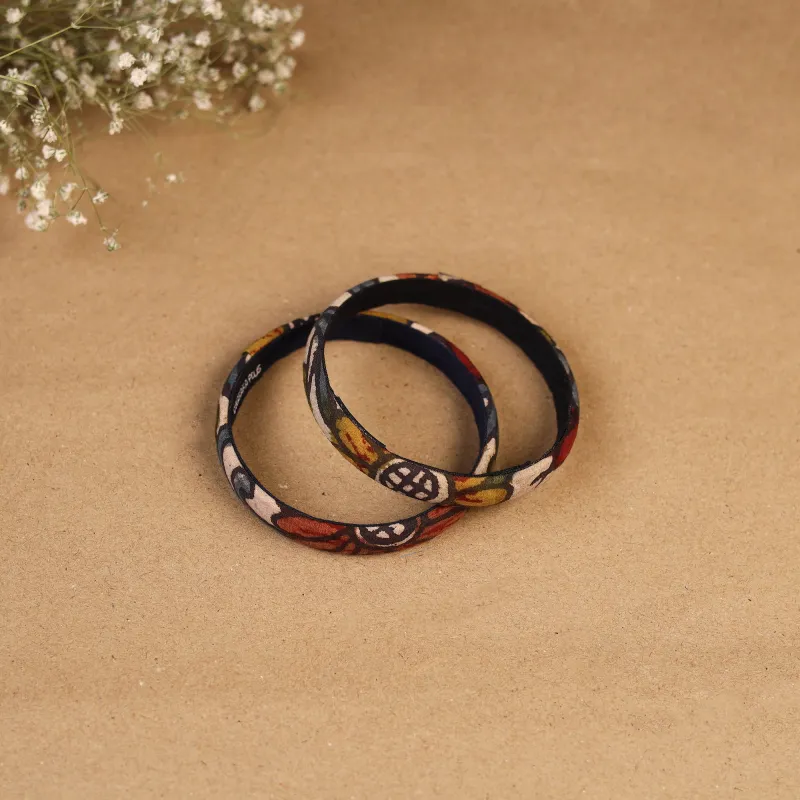Multicolor - Natural Dyed Handpainted Kalamkari Bangle SO2 (Size - 2-8) 60 made by Itokri
