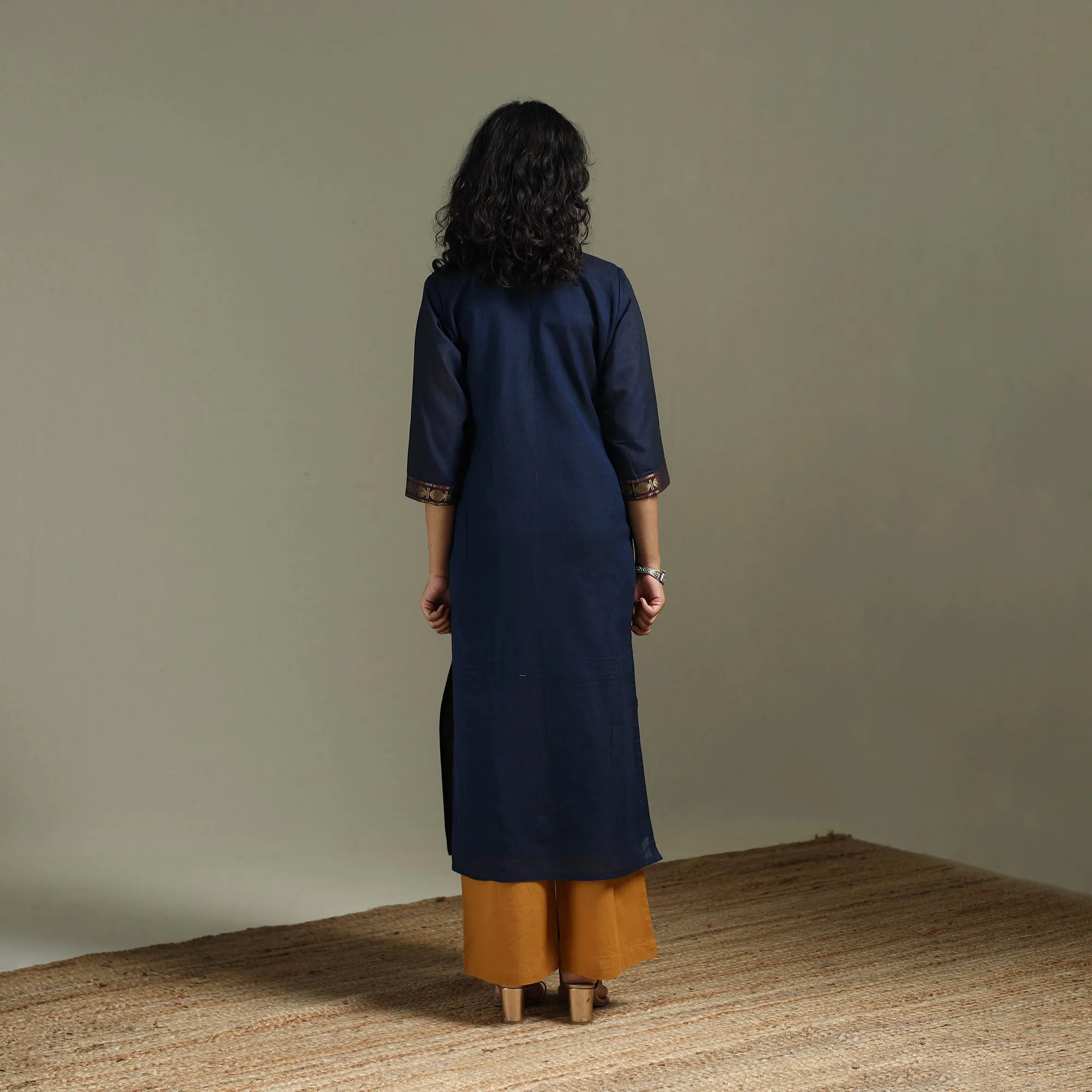 Blue - Straight Cotton Dharwad Kurta for women 31 sold by Itokri product image thumbnail 5