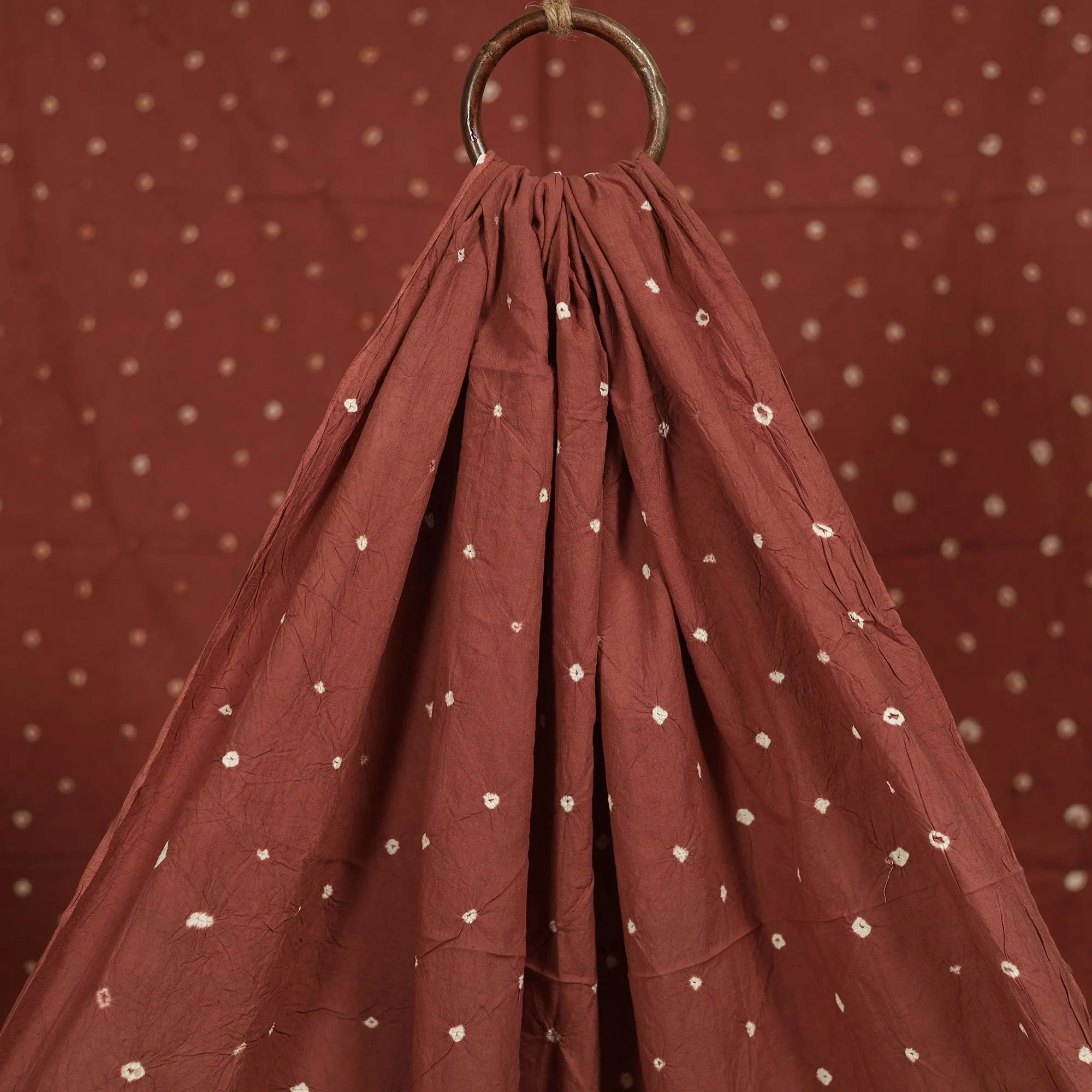 Brown - Kutch Tie-Dye Pure Mul Cotton Bandhani Fabric 24 sold by Itokri product image thumbnail 2