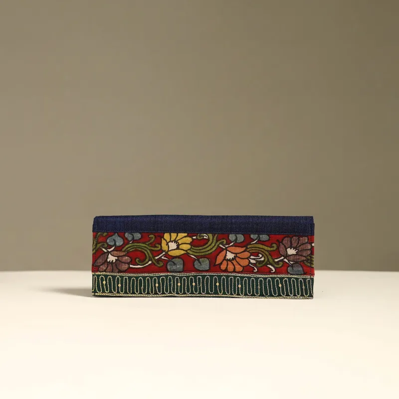 Handpainted Kalamkari Natural Dyed Ghicha Silk Clutch / Wallet 16 made by Itokri