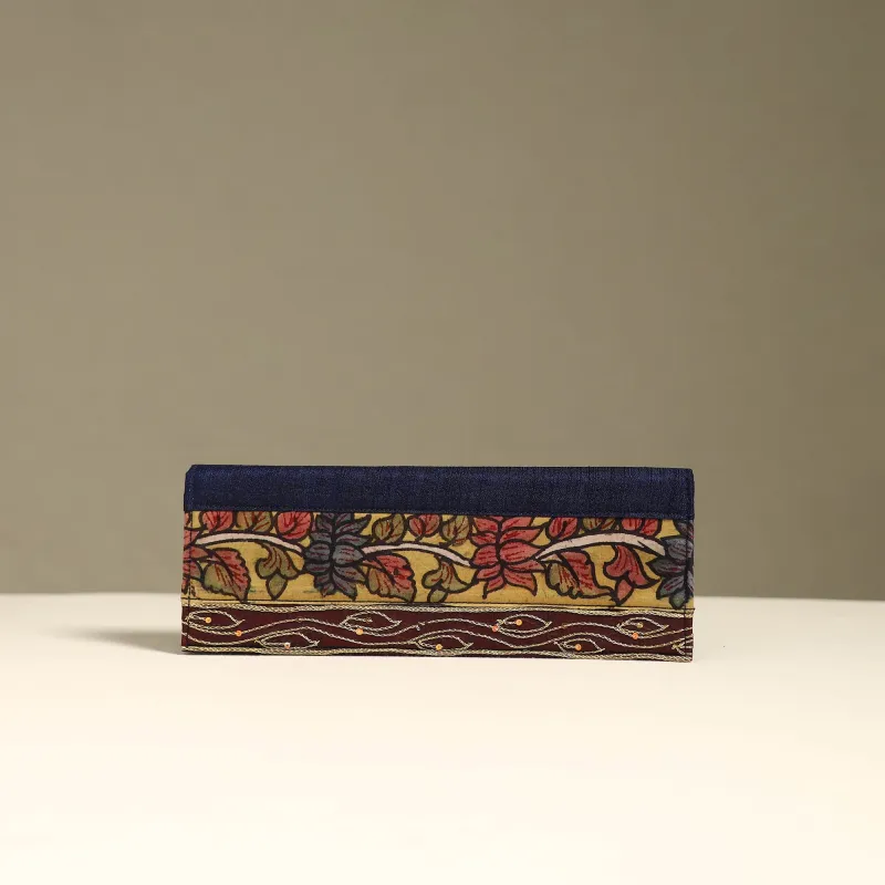 Handpainted Kalamkari Natural Dyed Ghicha Silk Clutch / Wallet 10 made by Itokri