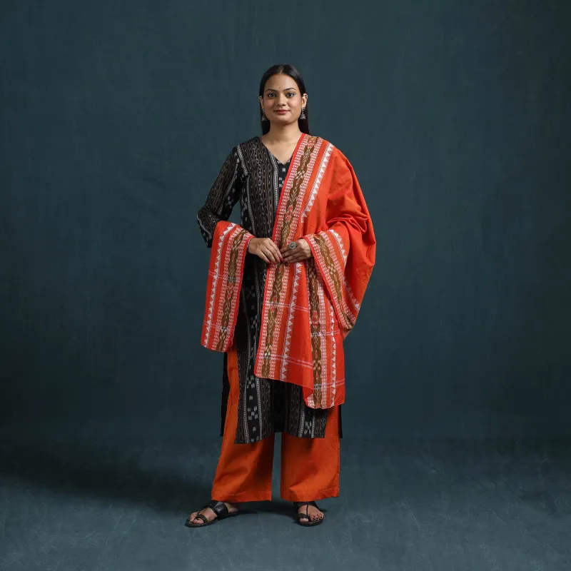 Sambalpuri Ikat Pure Cotton Suit Set with Dupatta for women 14 made by Itokri