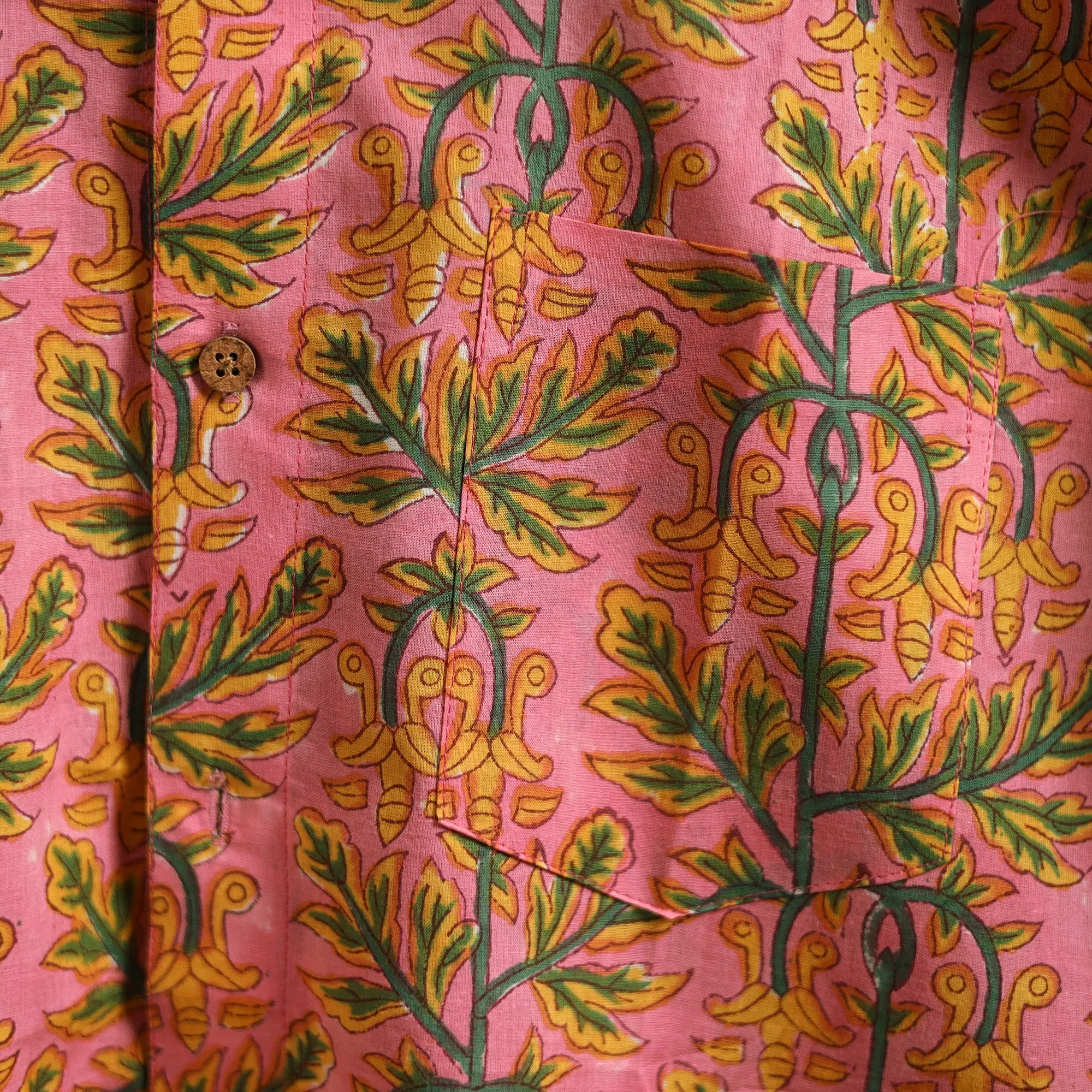 Men Cotton Sanganeri Hand Block Print Half Sleeve Shirt 07 sold by Itokri product image thumbnail 4