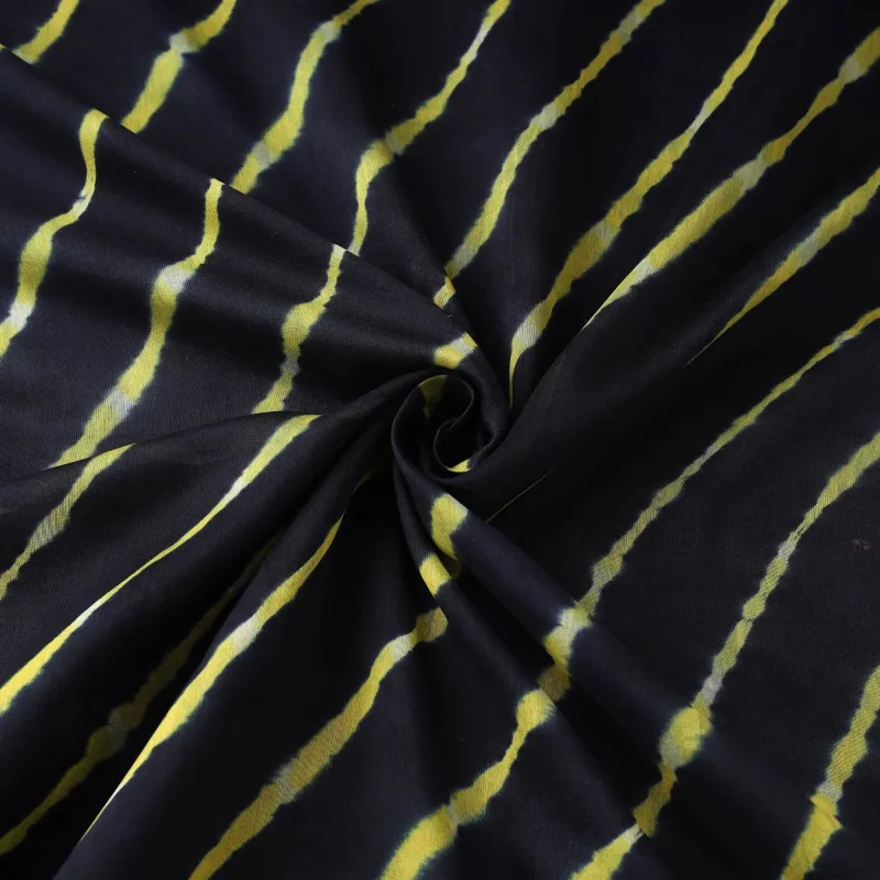 Blue - Leheriya Tie-Dye Chanderi Silk Fabric 12 made by Itokri