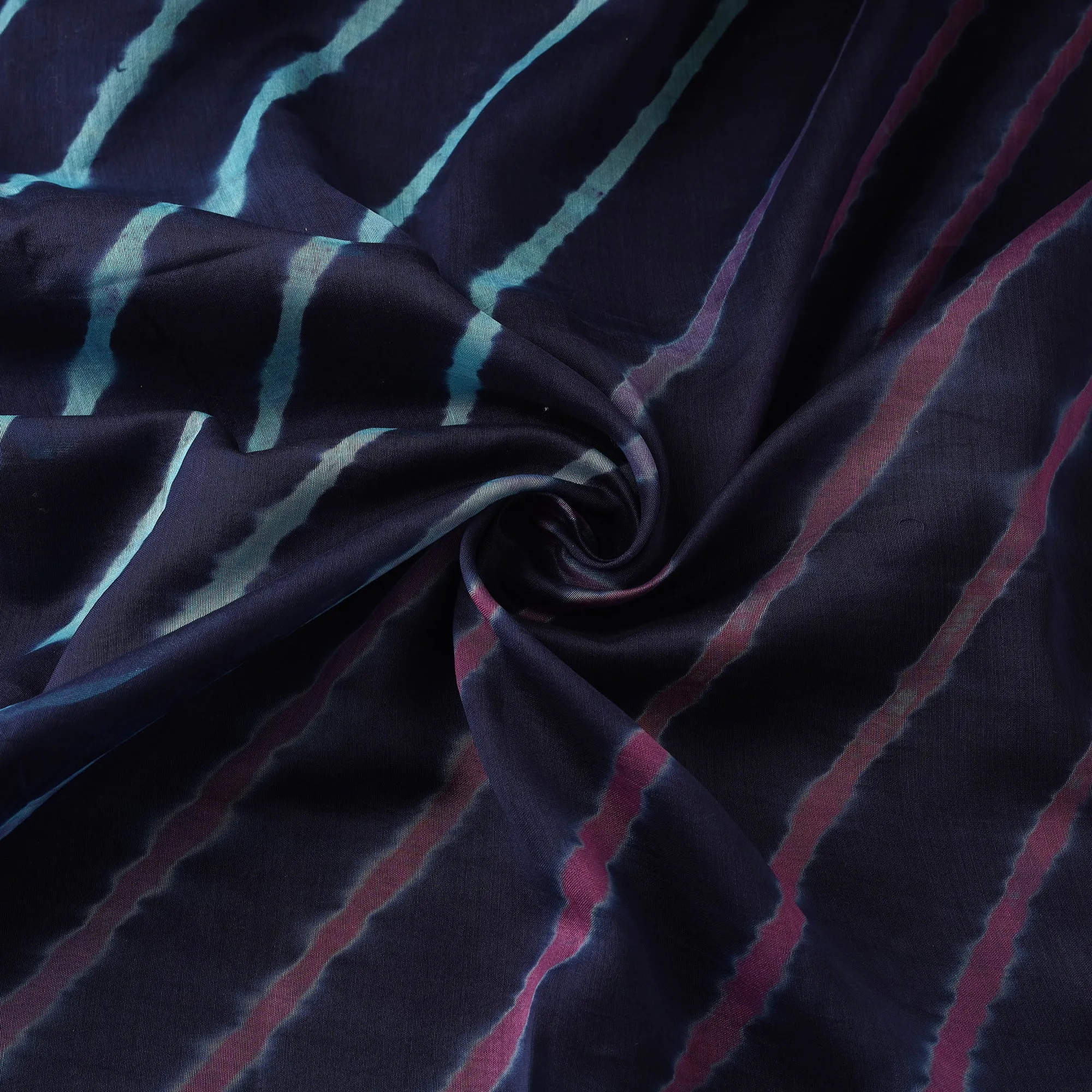 Blue - Leheriya Tie-Dye Chanderi Silk Fabric 02 sold by Itokri