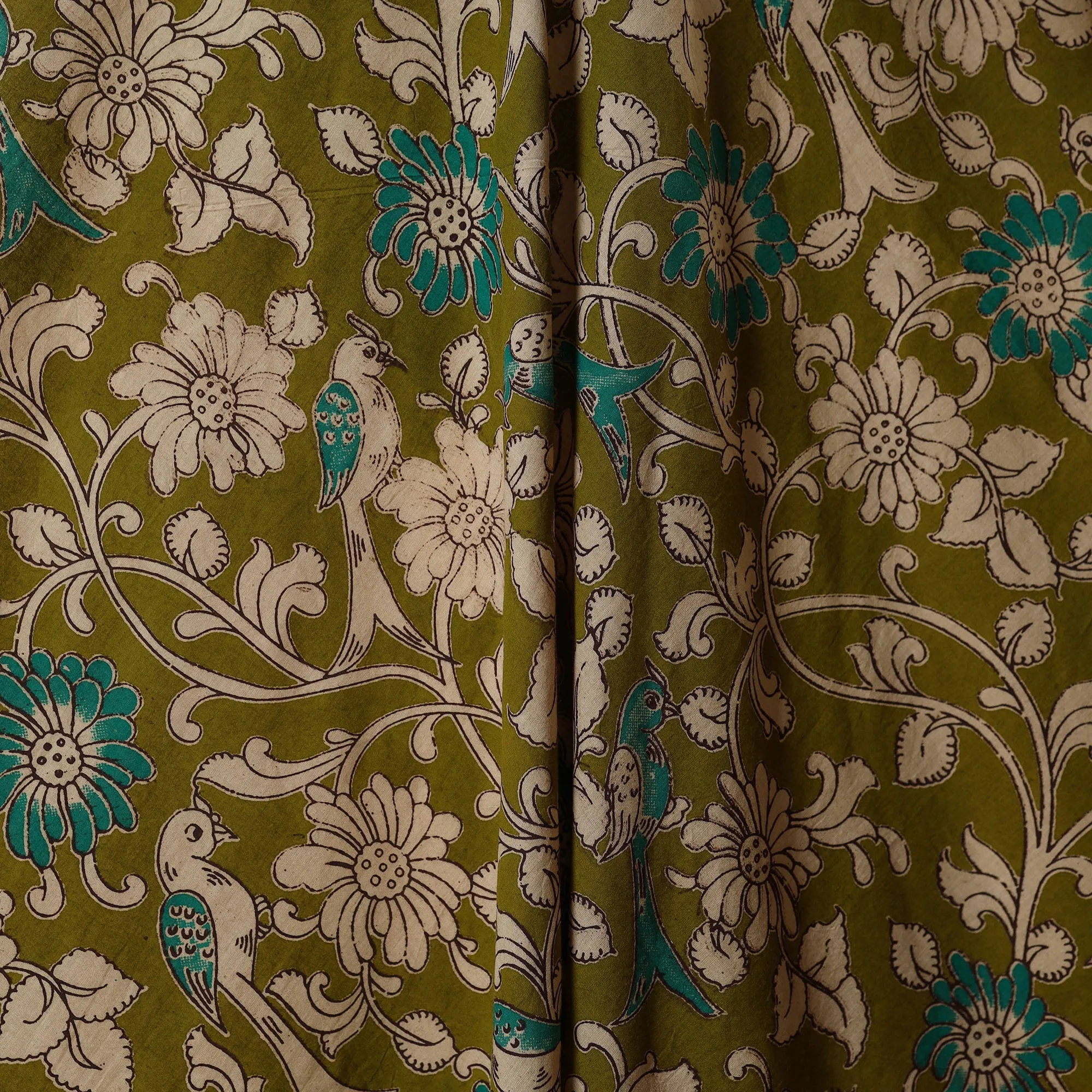 Green - Printed Cotton Kalamkari Fabric 05 sold by Itokri product image thumbnail 3