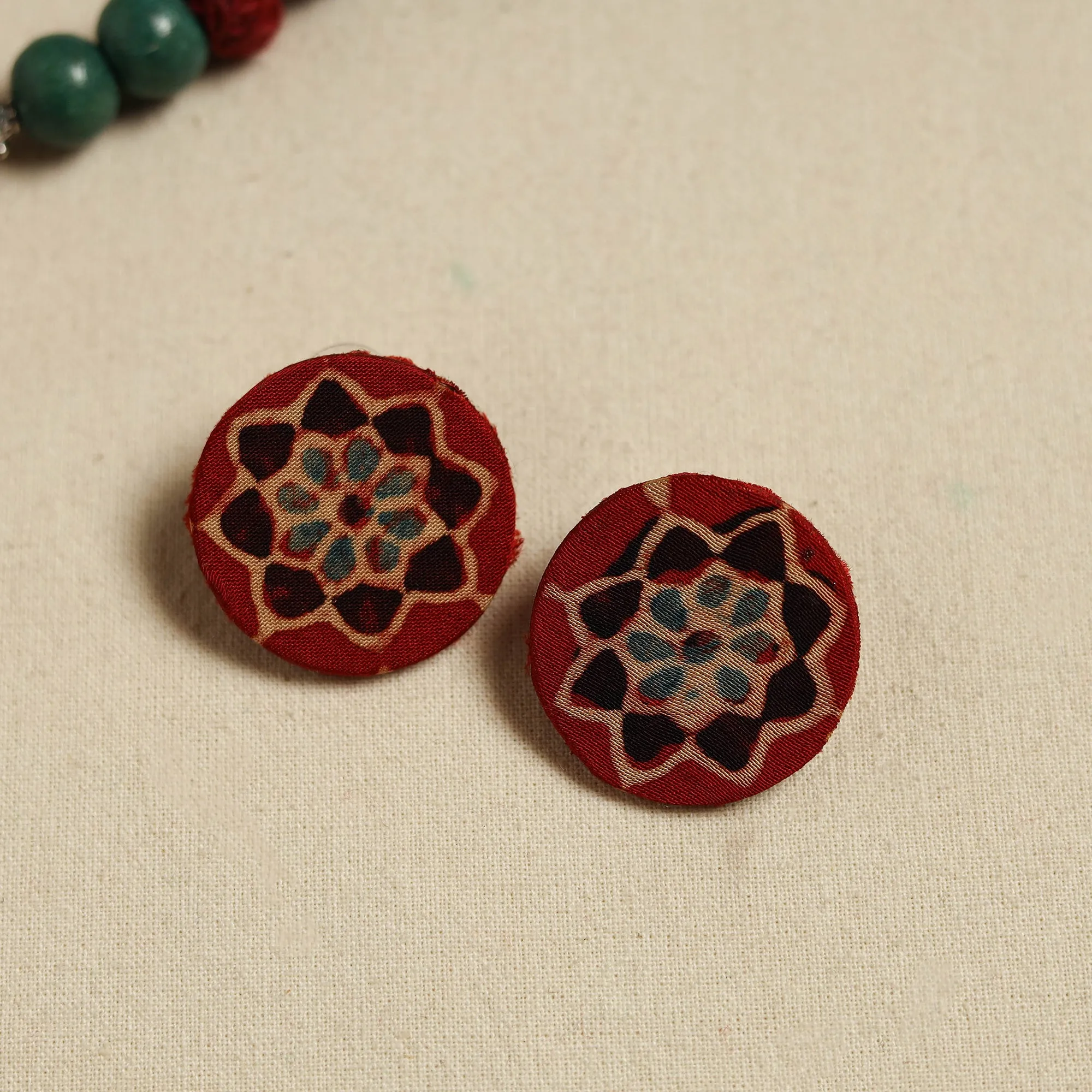 Handcrafted Wooden Beads Fabart Necklace Set 22 sold by Itokri product image thumbnail 3