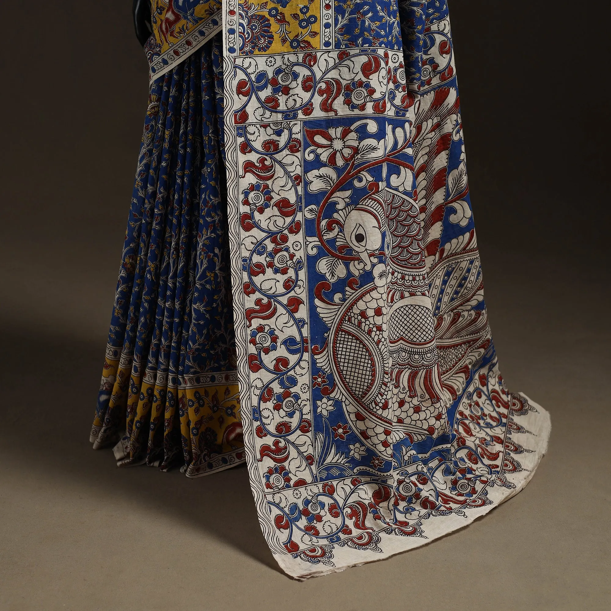 Printed Cotton Kalamkari Saree 17 sold by Itokri product image thumbnail 4