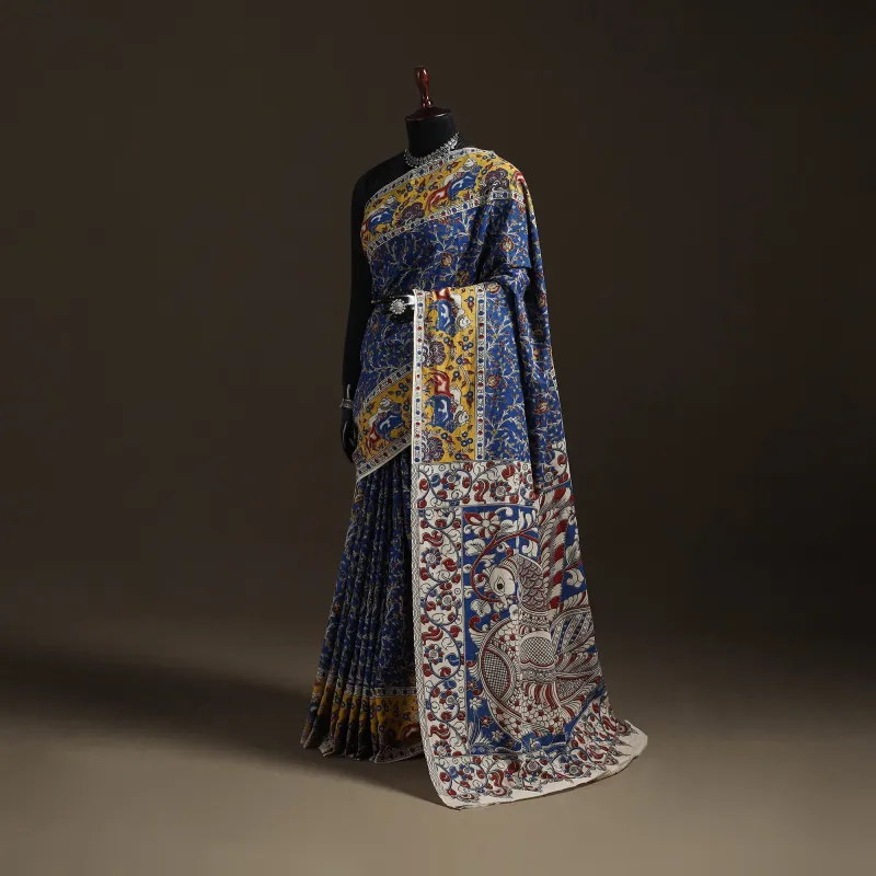 Printed Cotton Kalamkari Saree 17 made by Itokri