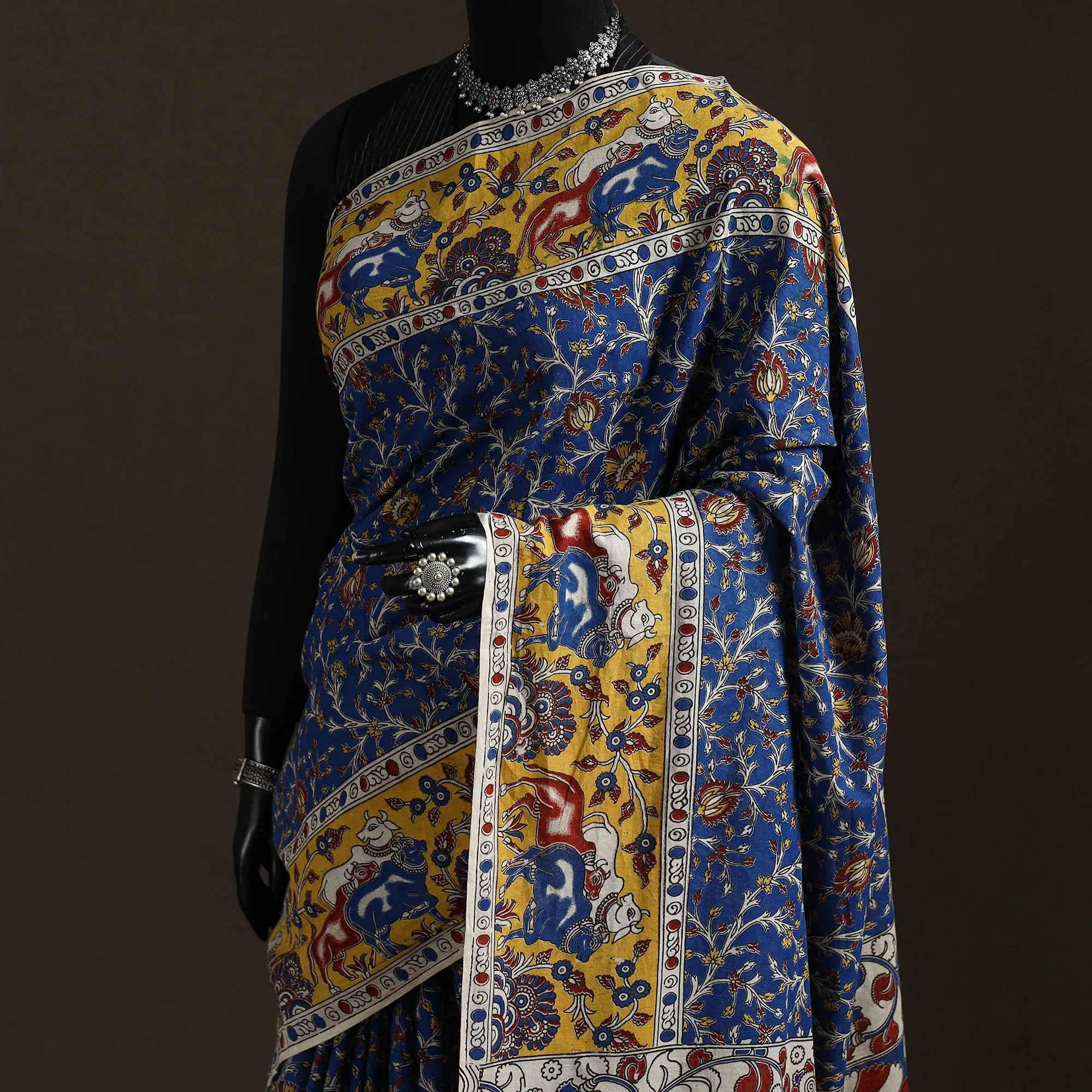 Printed Cotton Kalamkari Saree 17 sold by Itokri product image thumbnail 2