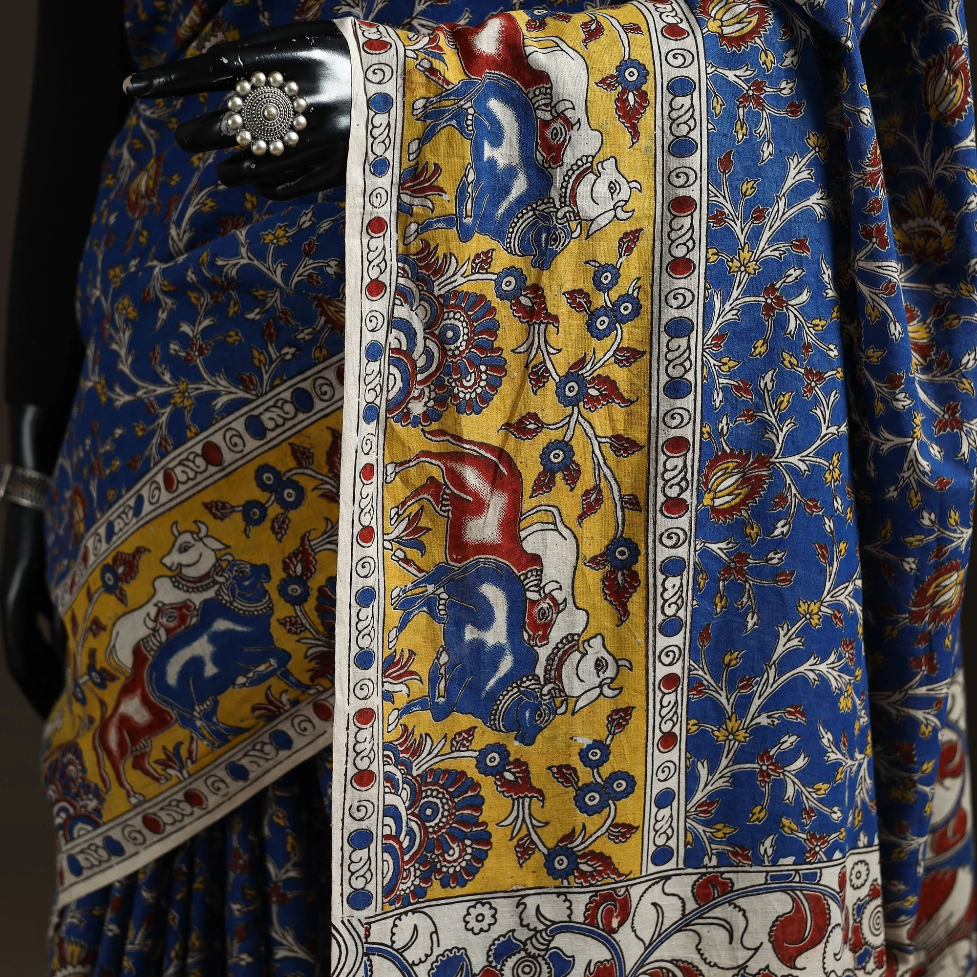 Printed Cotton Kalamkari Saree 17 sold by Itokri product image thumbnail 3