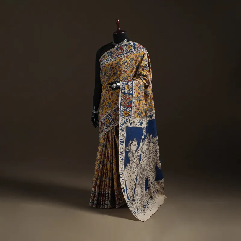 Printed Cotton Kalamkari Saree 21 made by Itokri