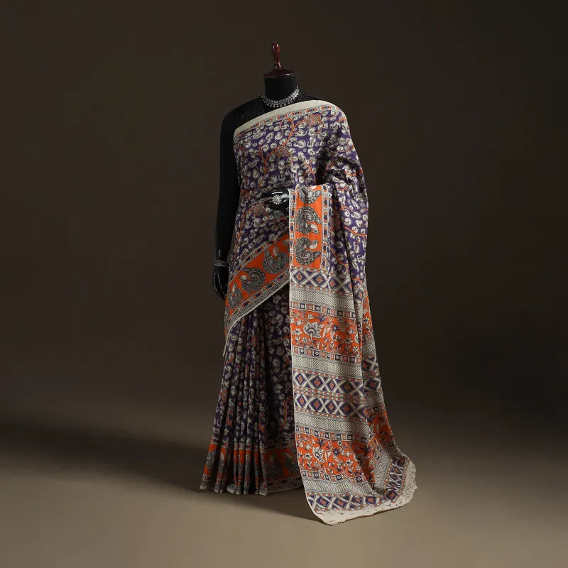 Printed Cotton Kalamkari Saree 20 made by Itokri