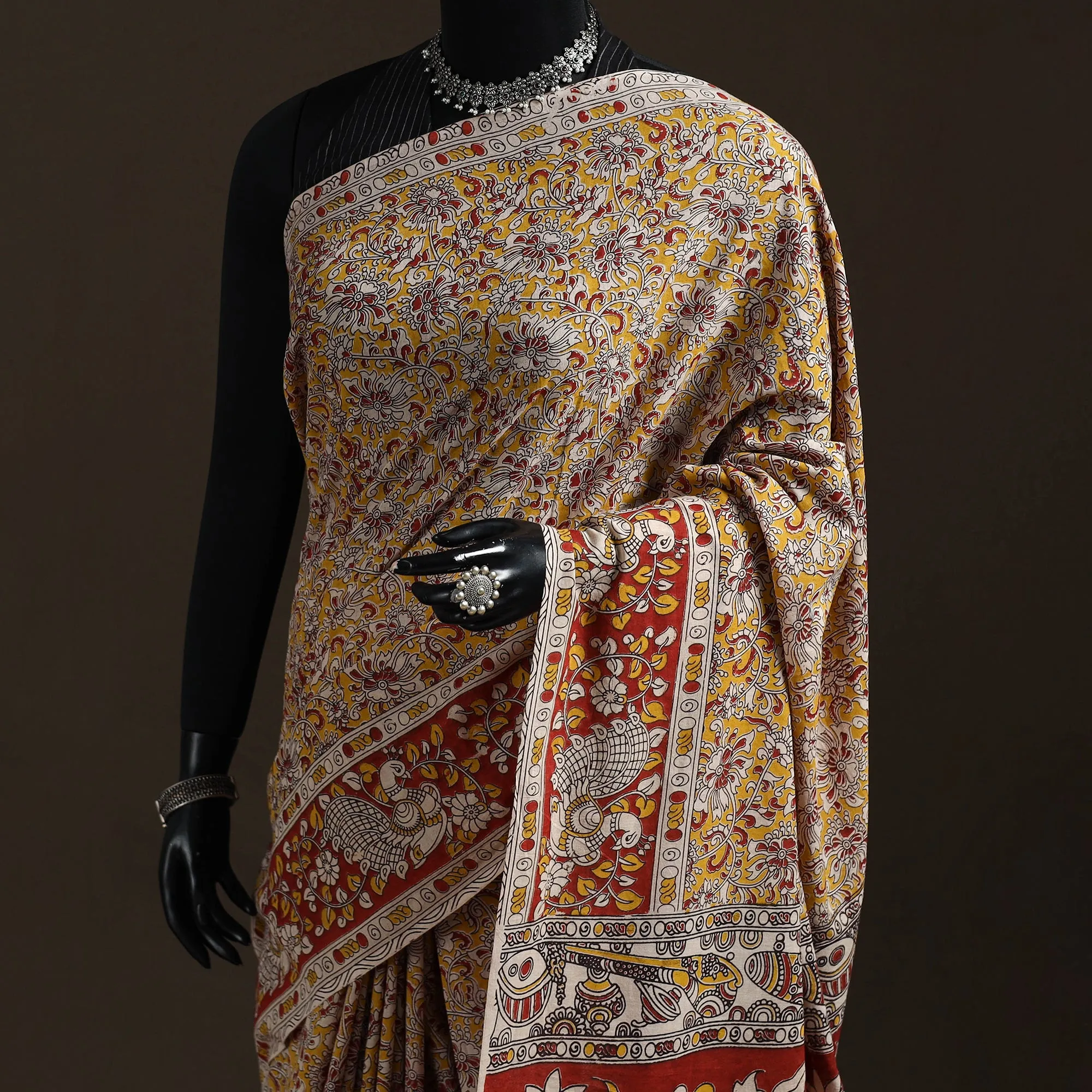 Printed Cotton Kalamkari Saree 19 sold by Itokri product image thumbnail 2