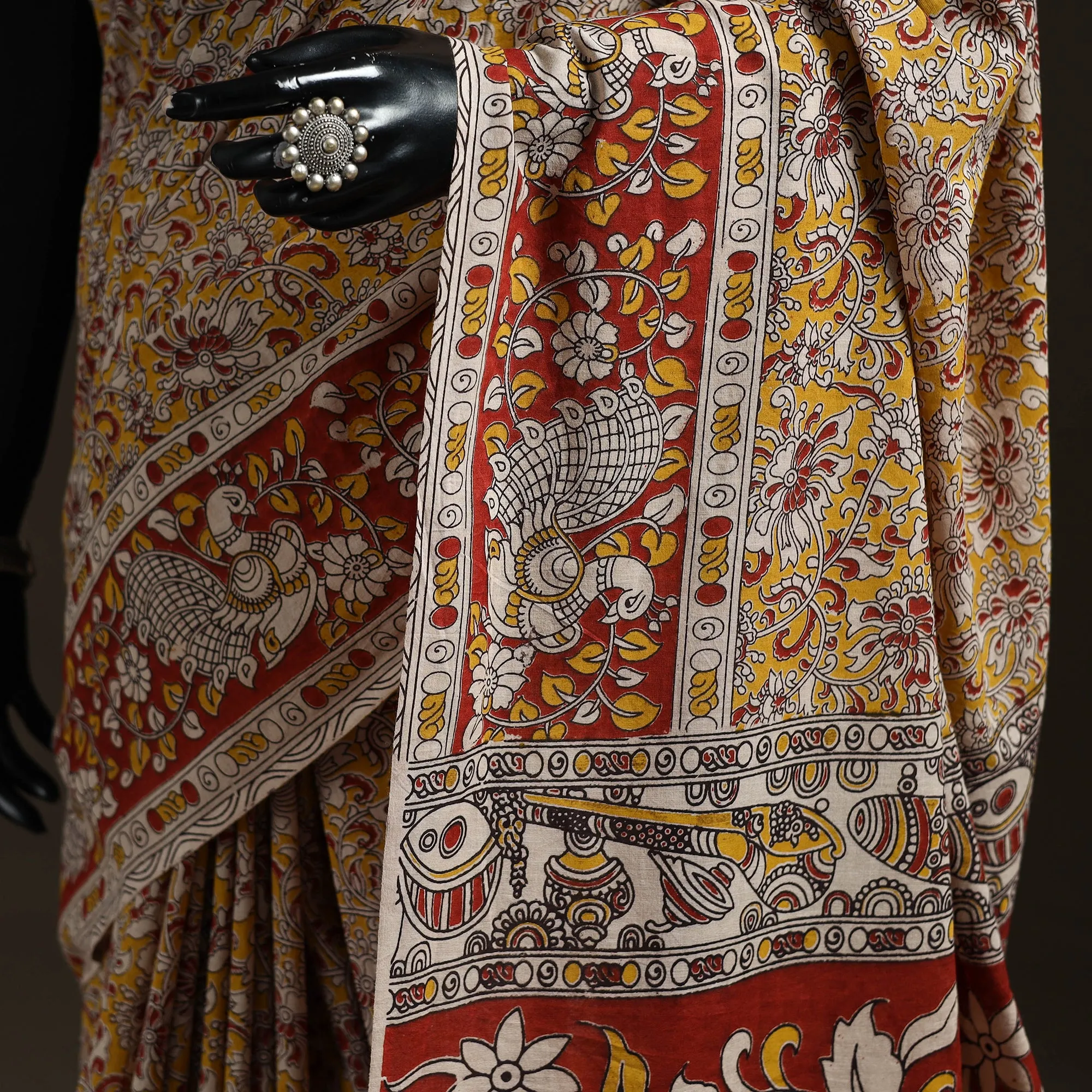 Printed Cotton Kalamkari Saree 19 sold by Itokri product image thumbnail 3