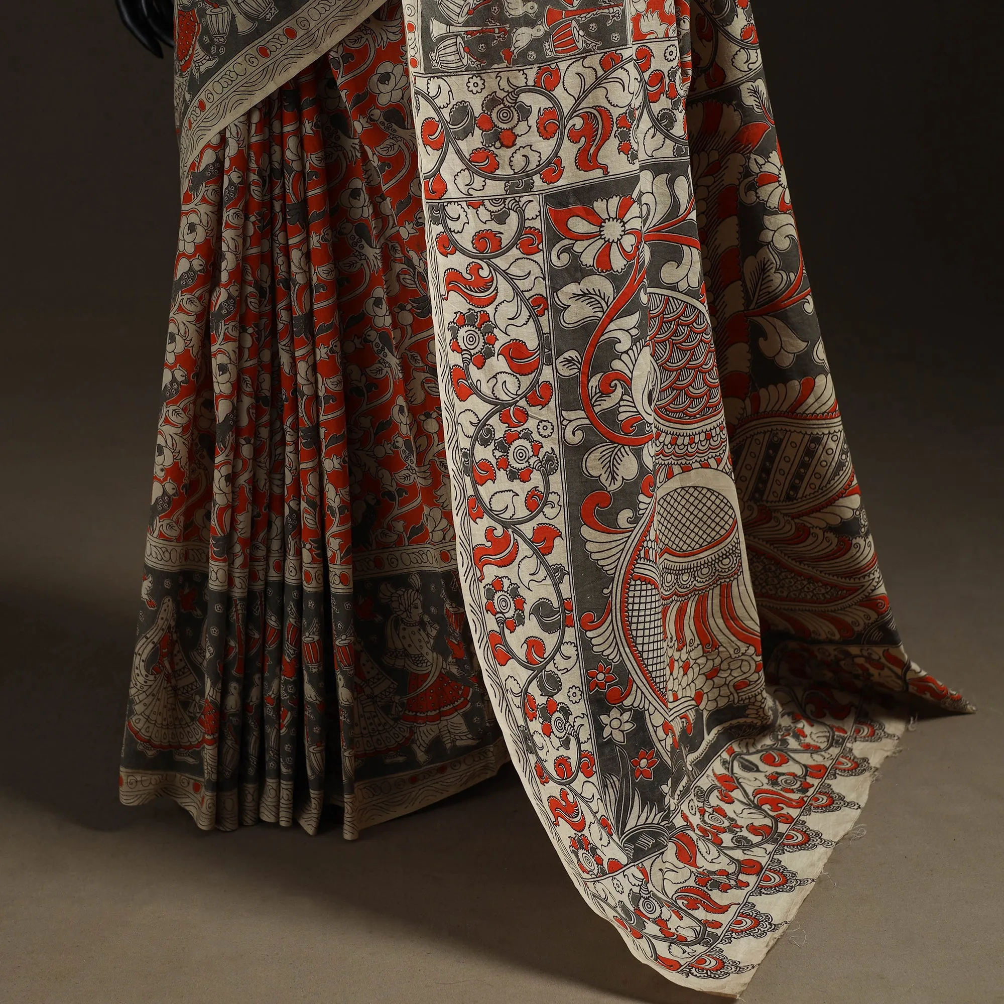 Printed Cotton Kalamkari Saree 22 sold by Itokri product image thumbnail 4