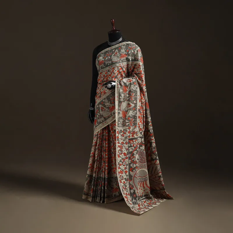 Printed Cotton Kalamkari Saree 22 made by Itokri
