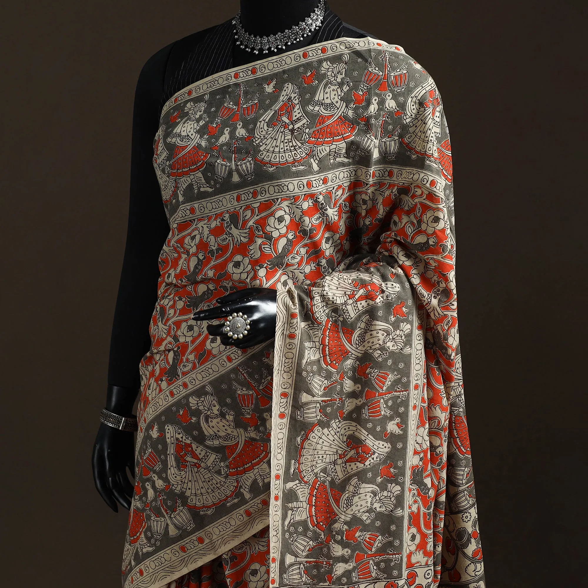Printed Cotton Kalamkari Saree 22 sold by Itokri product image thumbnail 2