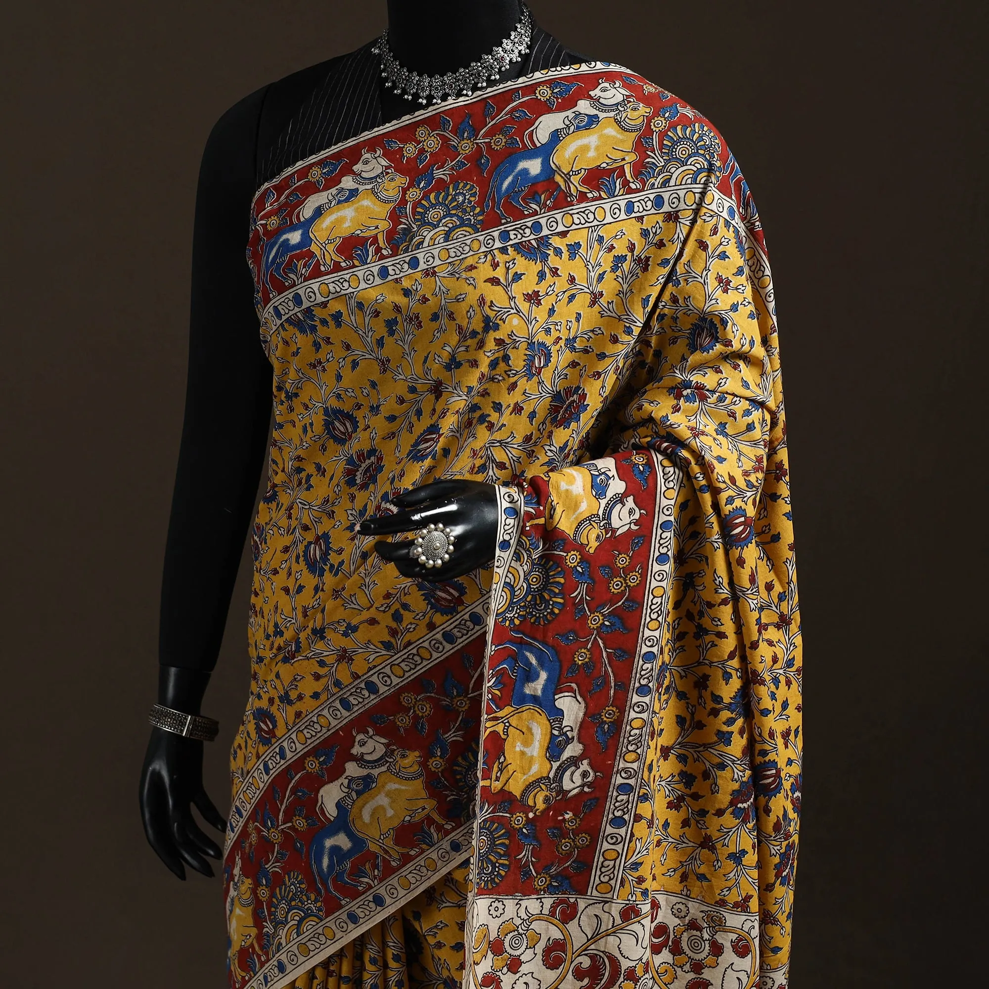 Printed Cotton Kalamkari Saree 27 sold by Itokri product image thumbnail 2