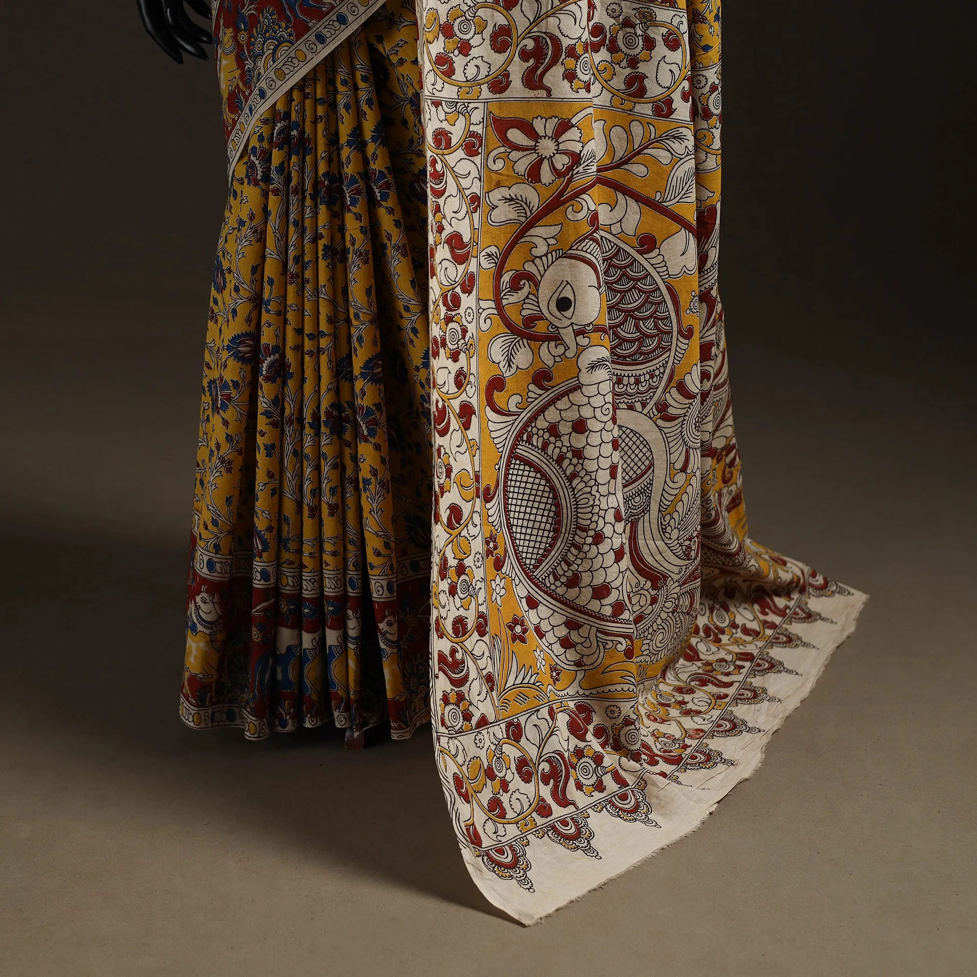 Printed Cotton Kalamkari Saree 27 sold by Itokri product image thumbnail 4