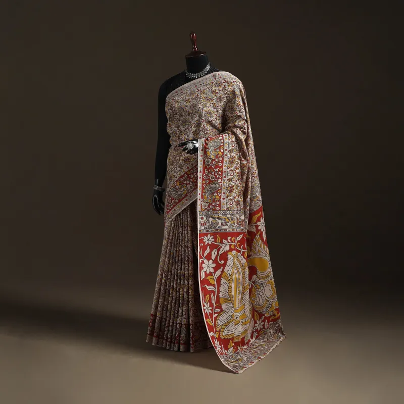 Printed Cotton Kalamkari Saree 31 made by Itokri