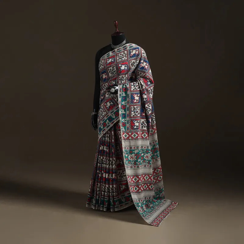 Printed Cotton Kalamkari Saree 36 made by Itokri