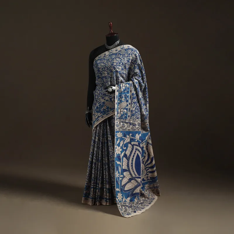 Printed Cotton Kalamkari Saree 41 made by Itokri