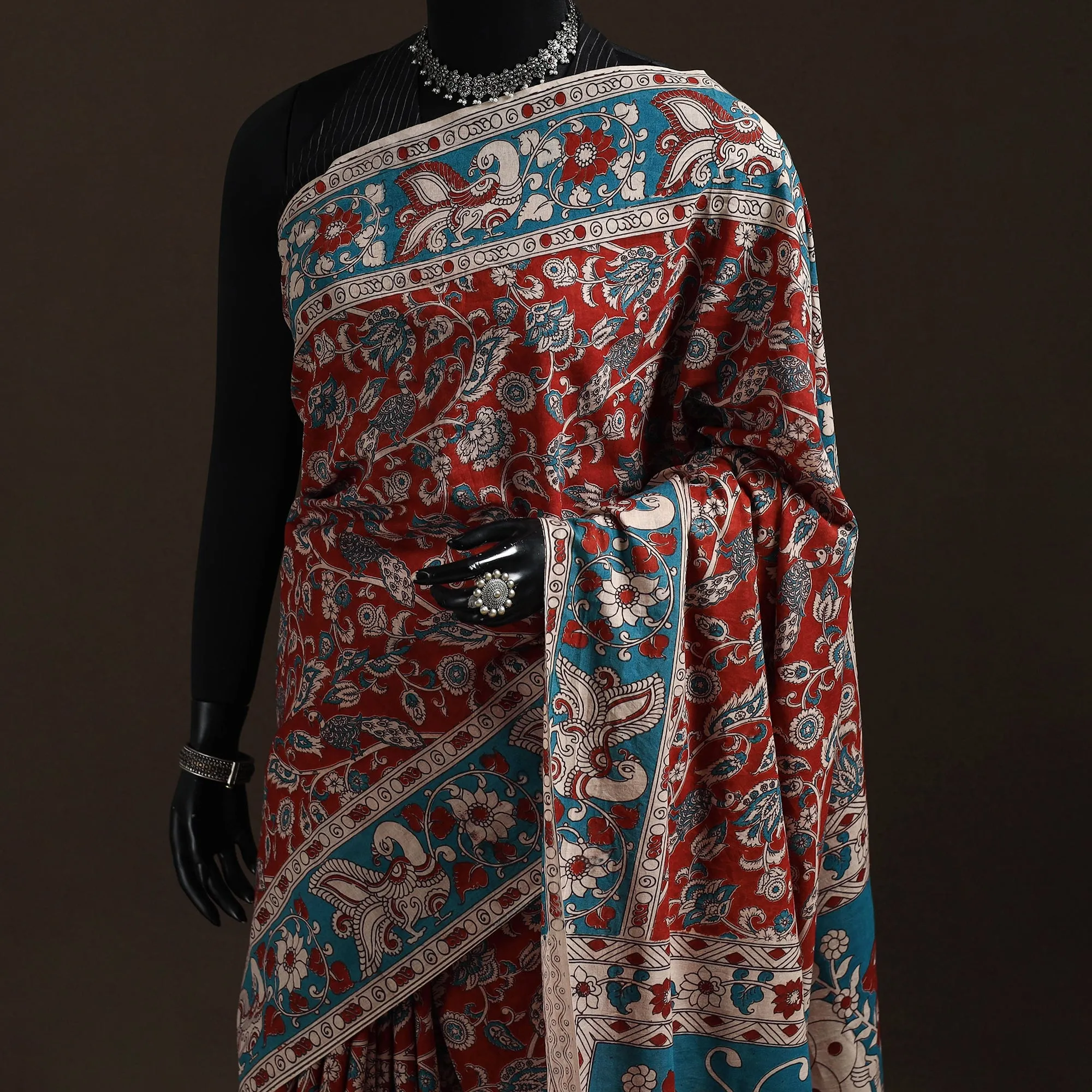Printed Cotton Kalamkari Saree 40 sold by Itokri product image thumbnail 2