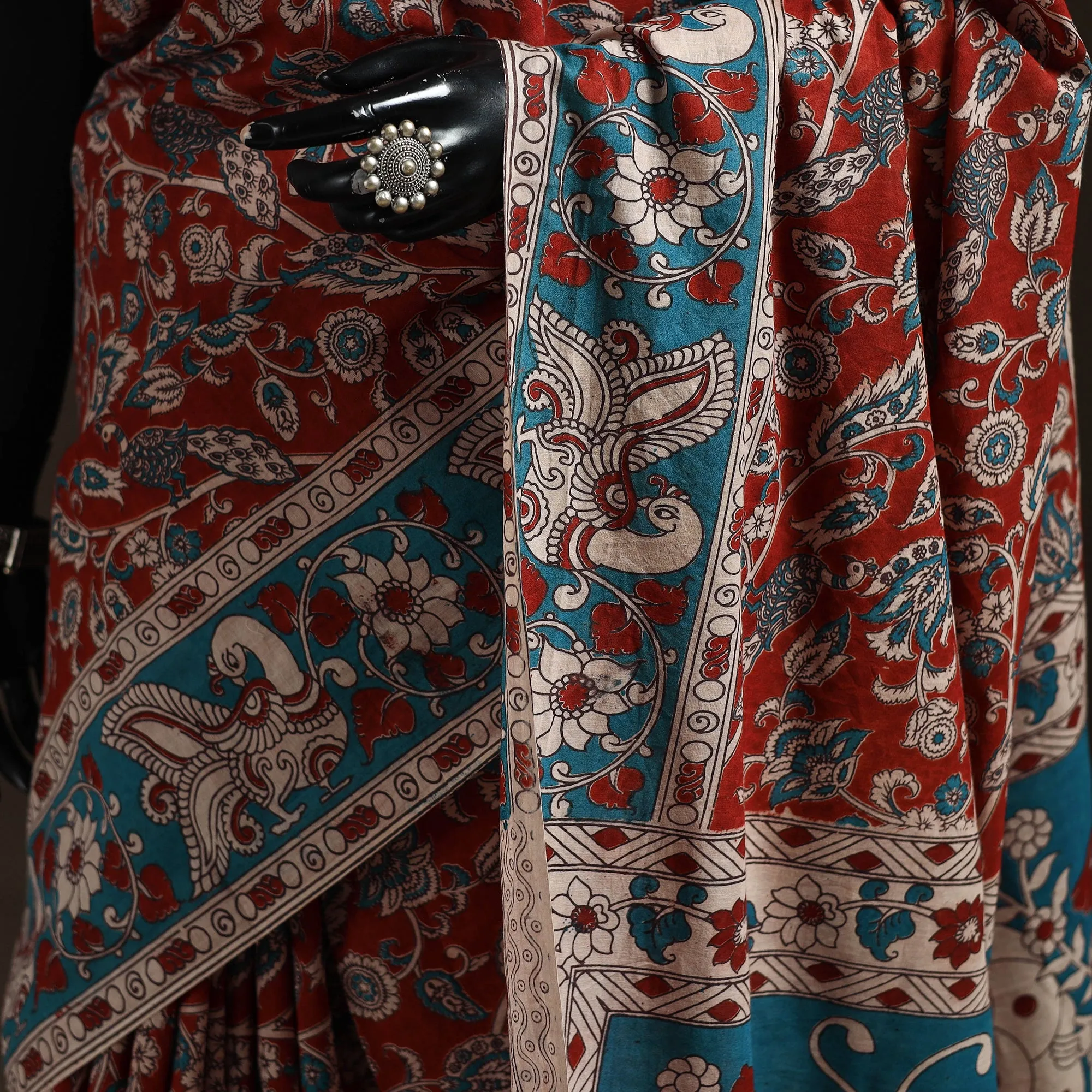 Printed Cotton Kalamkari Saree 40 sold by Itokri product image thumbnail 3