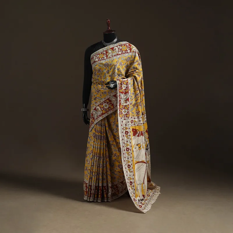 Printed Cotton Kalamkari Saree 43 made by Itokri