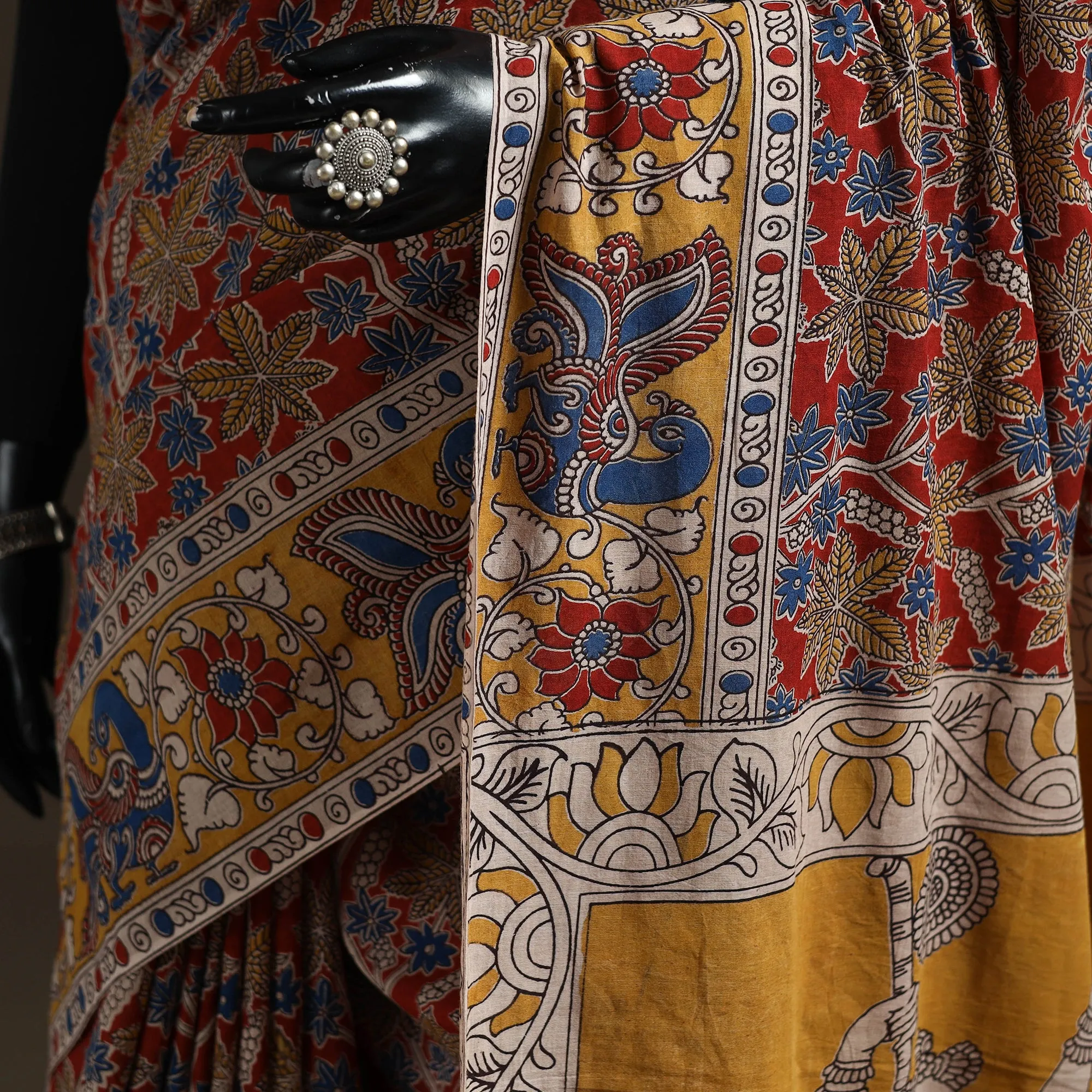 Printed Cotton Kalamkari Saree 53 sold by Itokri product image thumbnail 3