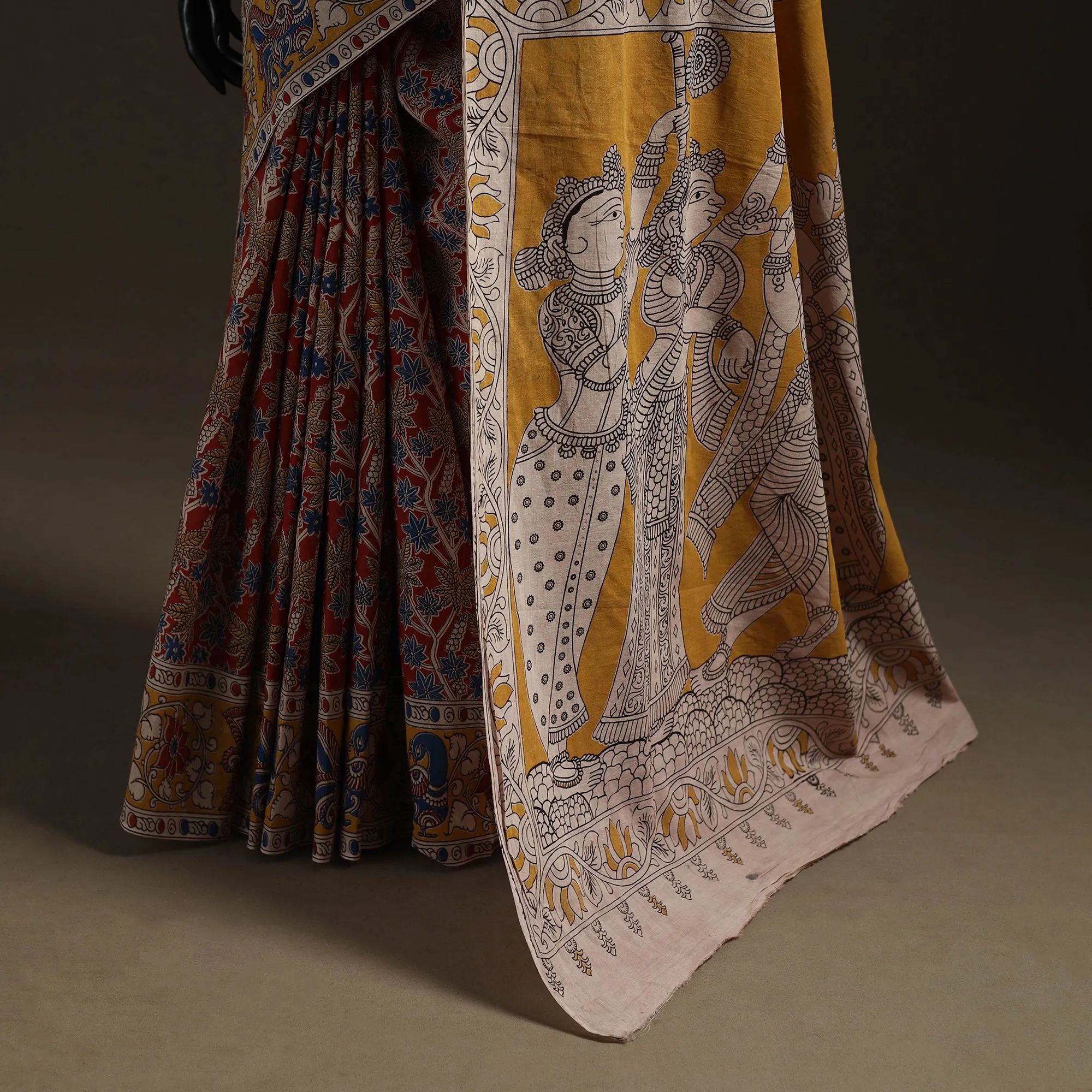 Printed Cotton Kalamkari Saree 53 sold by Itokri product image thumbnail 4