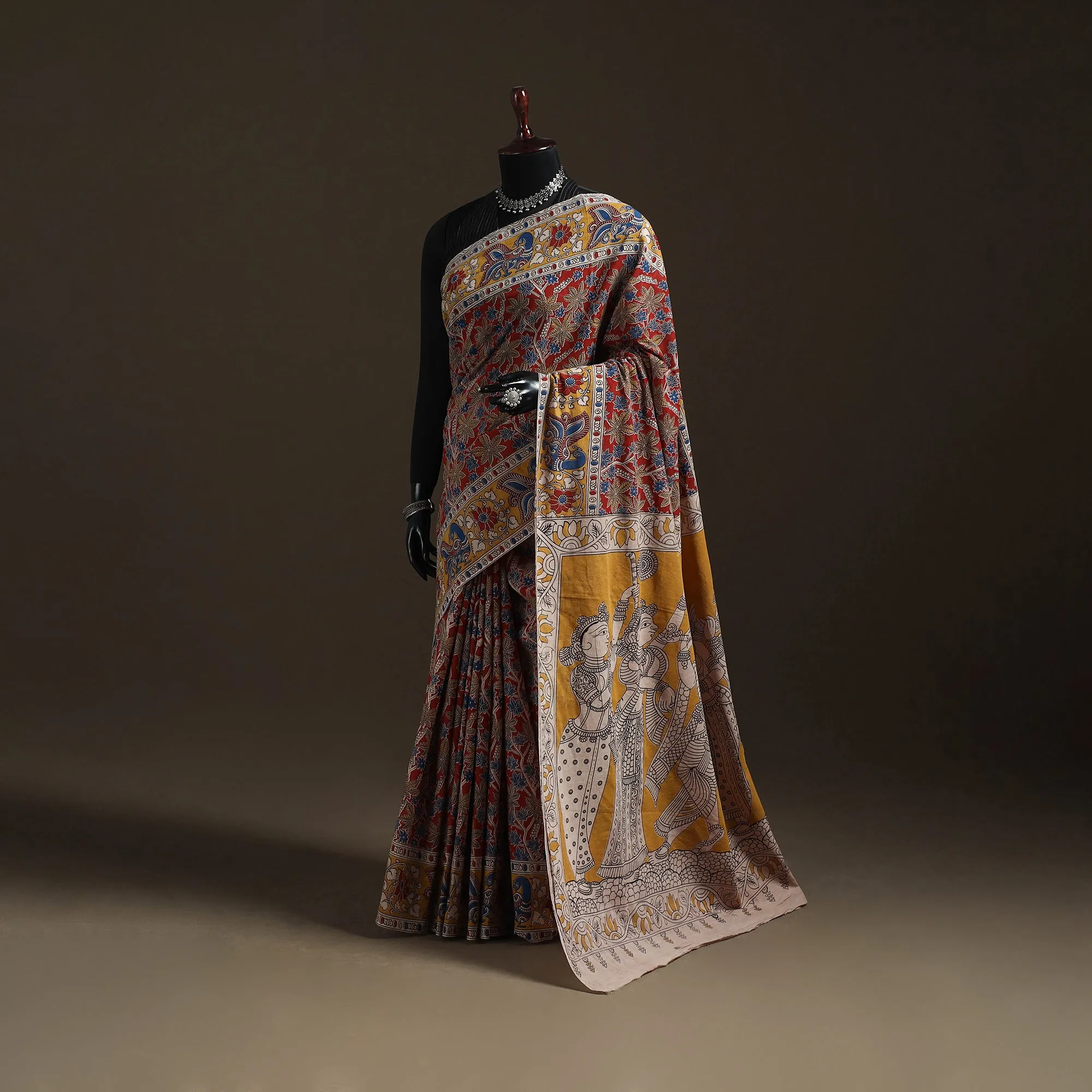 Printed Cotton Kalamkari Saree 53 sold by Itokri