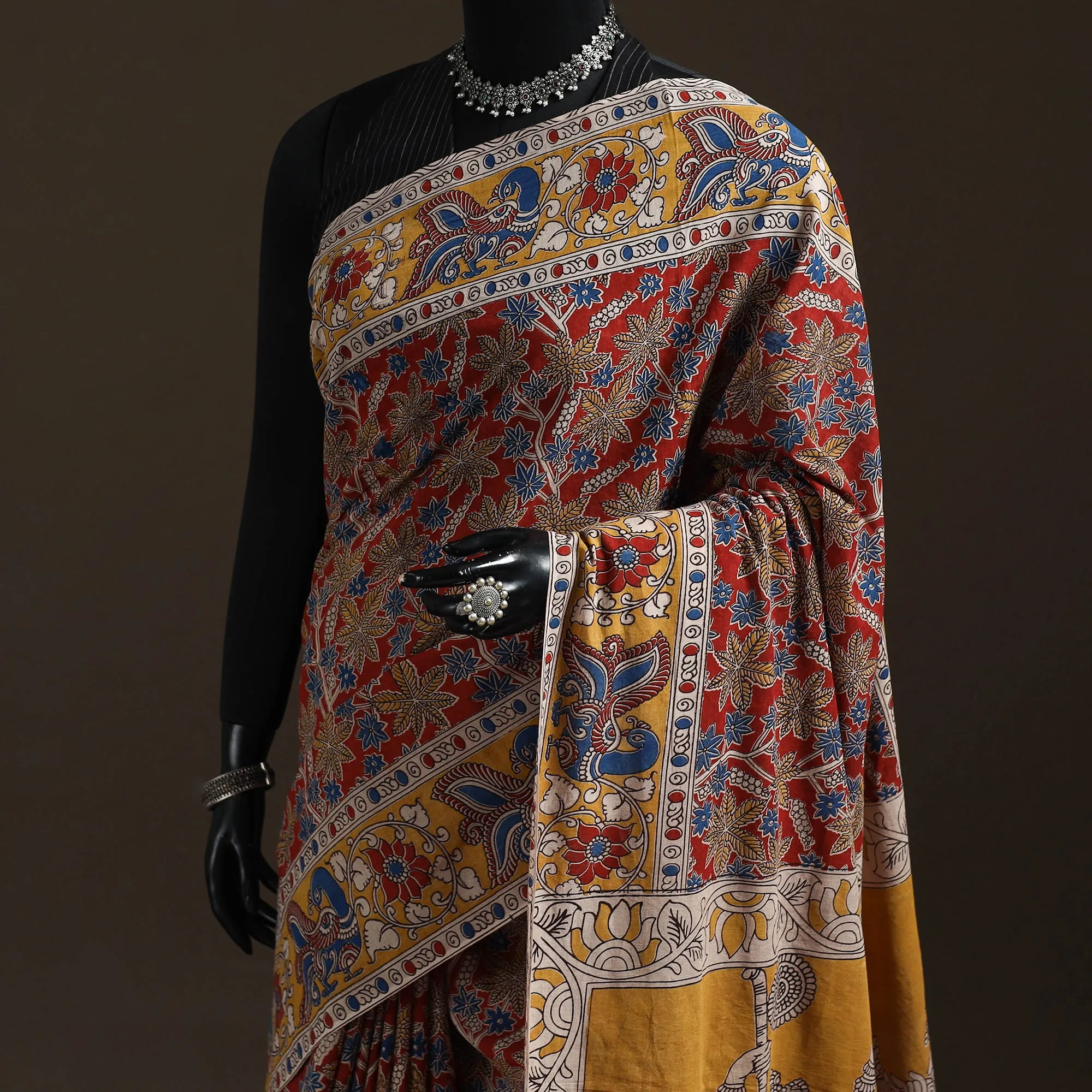 Printed Cotton Kalamkari Saree 53 sold by Itokri product image thumbnail 2