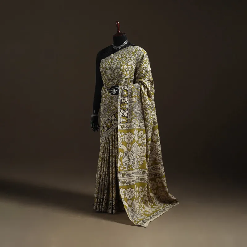 Printed Cotton Kalamkari Saree 56 made by Itokri