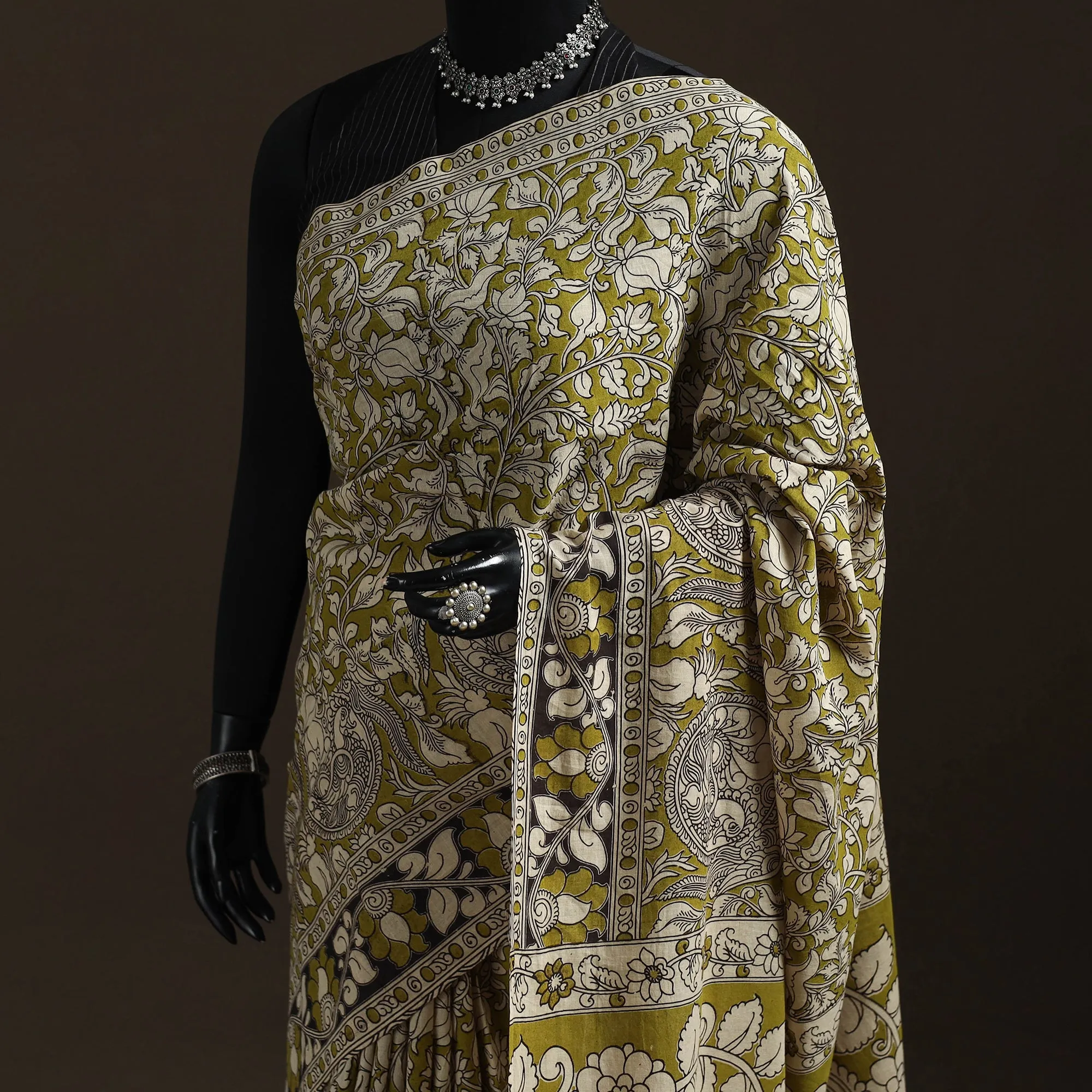 Printed Cotton Kalamkari Saree 56 sold by Itokri product image thumbnail 2