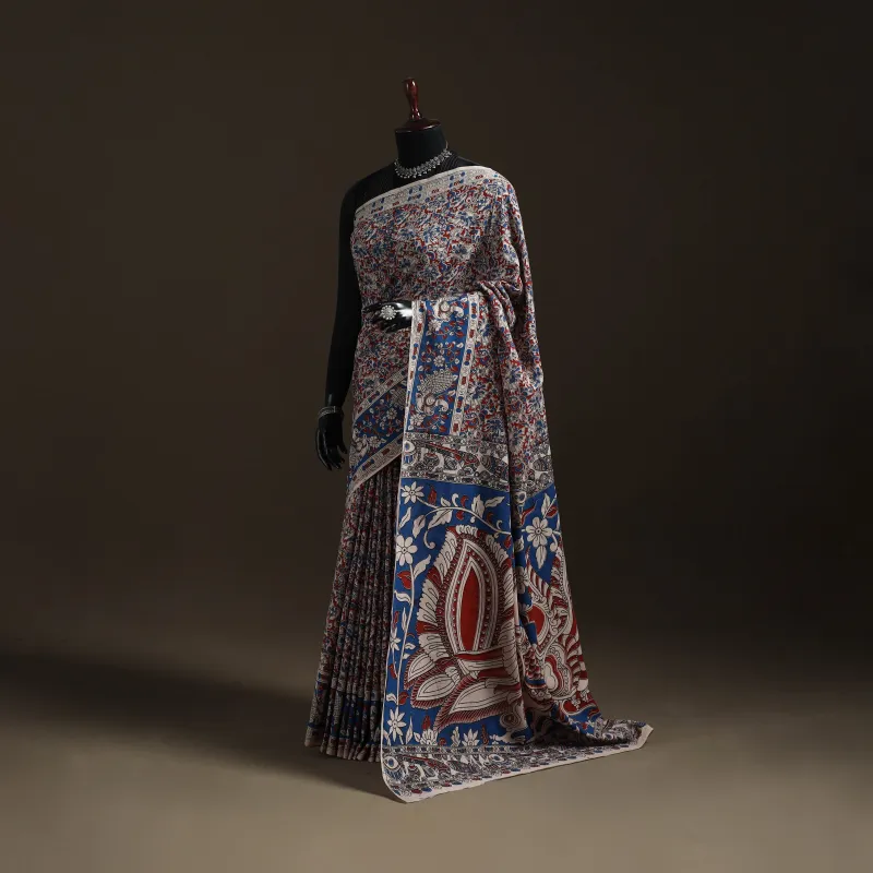 Printed Cotton Kalamkari Saree 02 made by Itokri