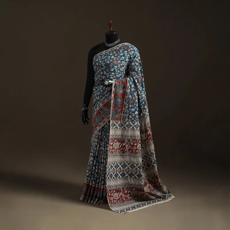 Printed Cotton Kalamkari Saree 01 made by Itokri