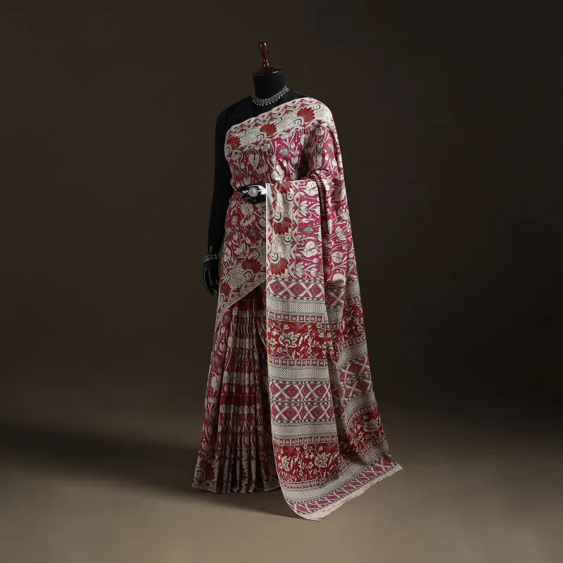 Printed Cotton Kalamkari Saree 04 made by Itokri