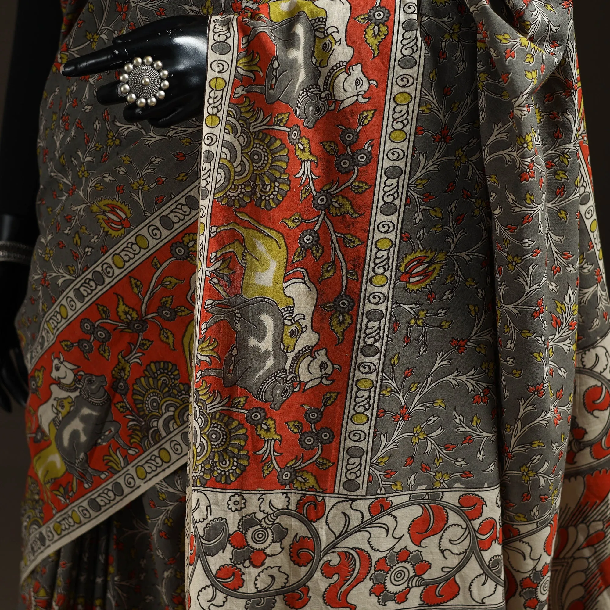 Printed Cotton Kalamkari Saree 13 sold by Itokri product image thumbnail 3