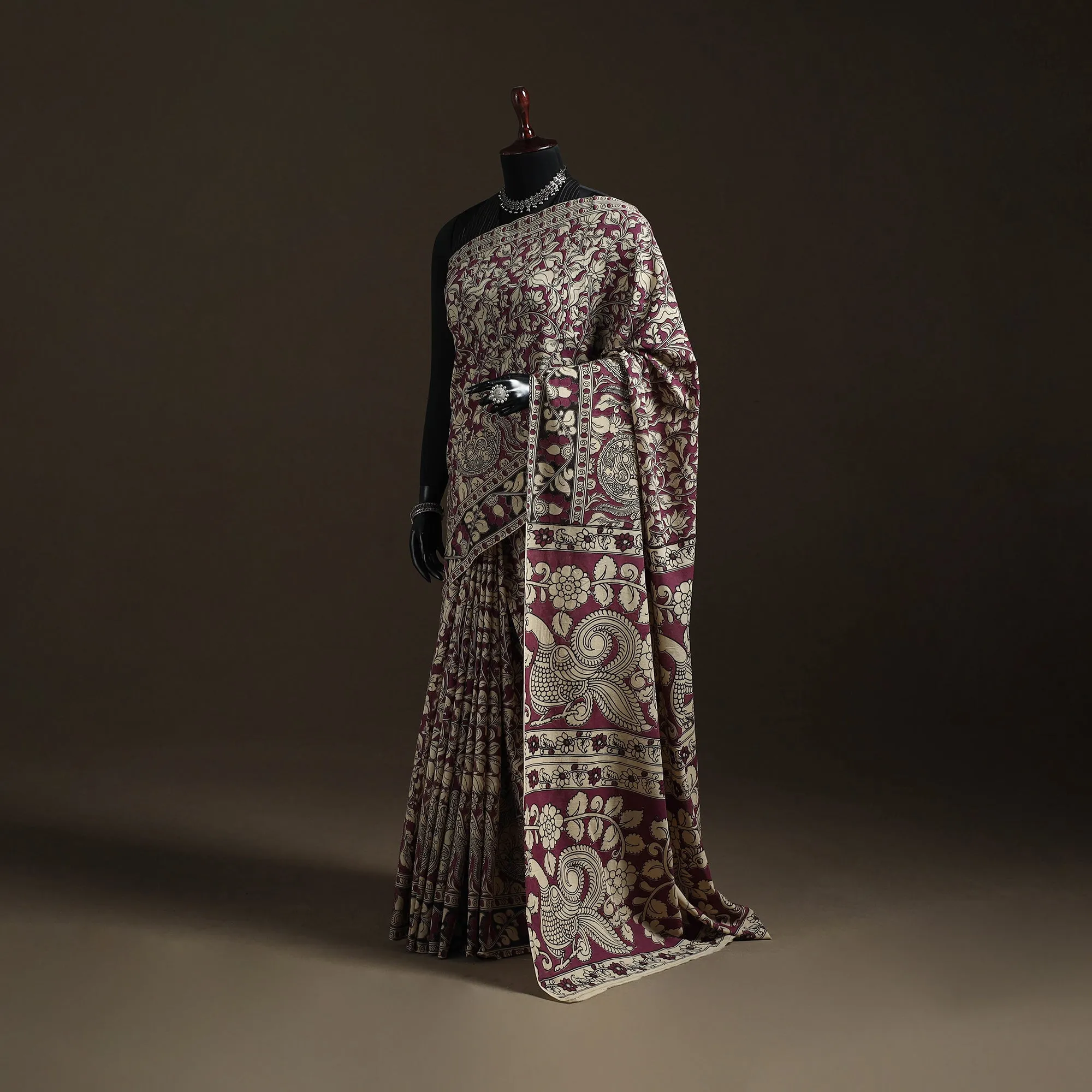 Printed Cotton Kalamkari Saree 12 sold by Itokri