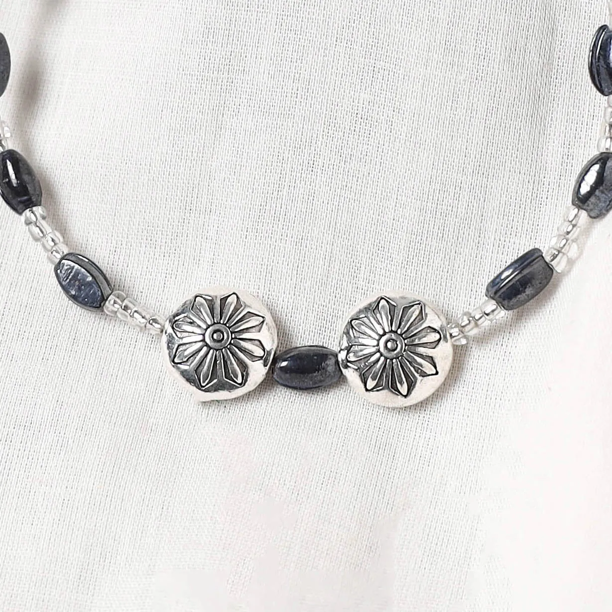 Grey - Handcrafted Stone Work GS Anklet 02 sold by Itokri product image thumbnail 3