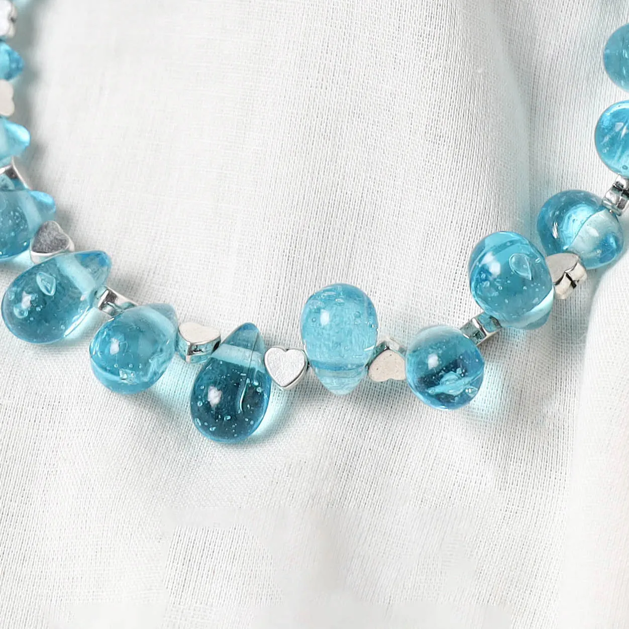 Blue - Handcrafted Stone Work GS Anklet 01 sold by Itokri product image thumbnail 3