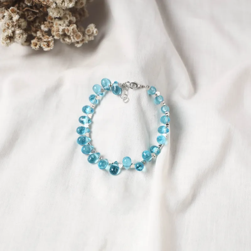 Blue - Handcrafted Stone Work GS Anklet 01 made by Itokri