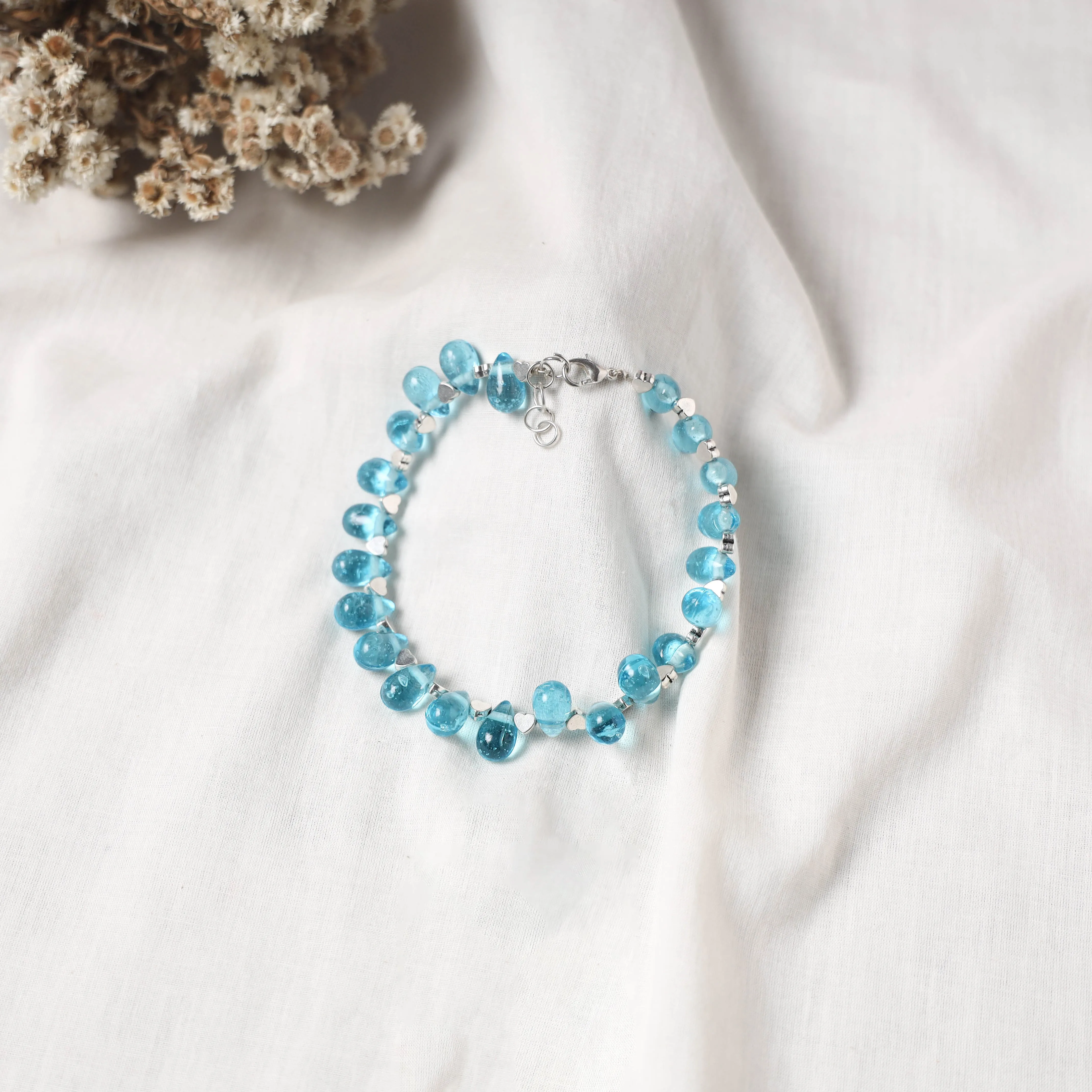 Blue - Handcrafted Stone Work GS Anklet 01 sold by Itokri