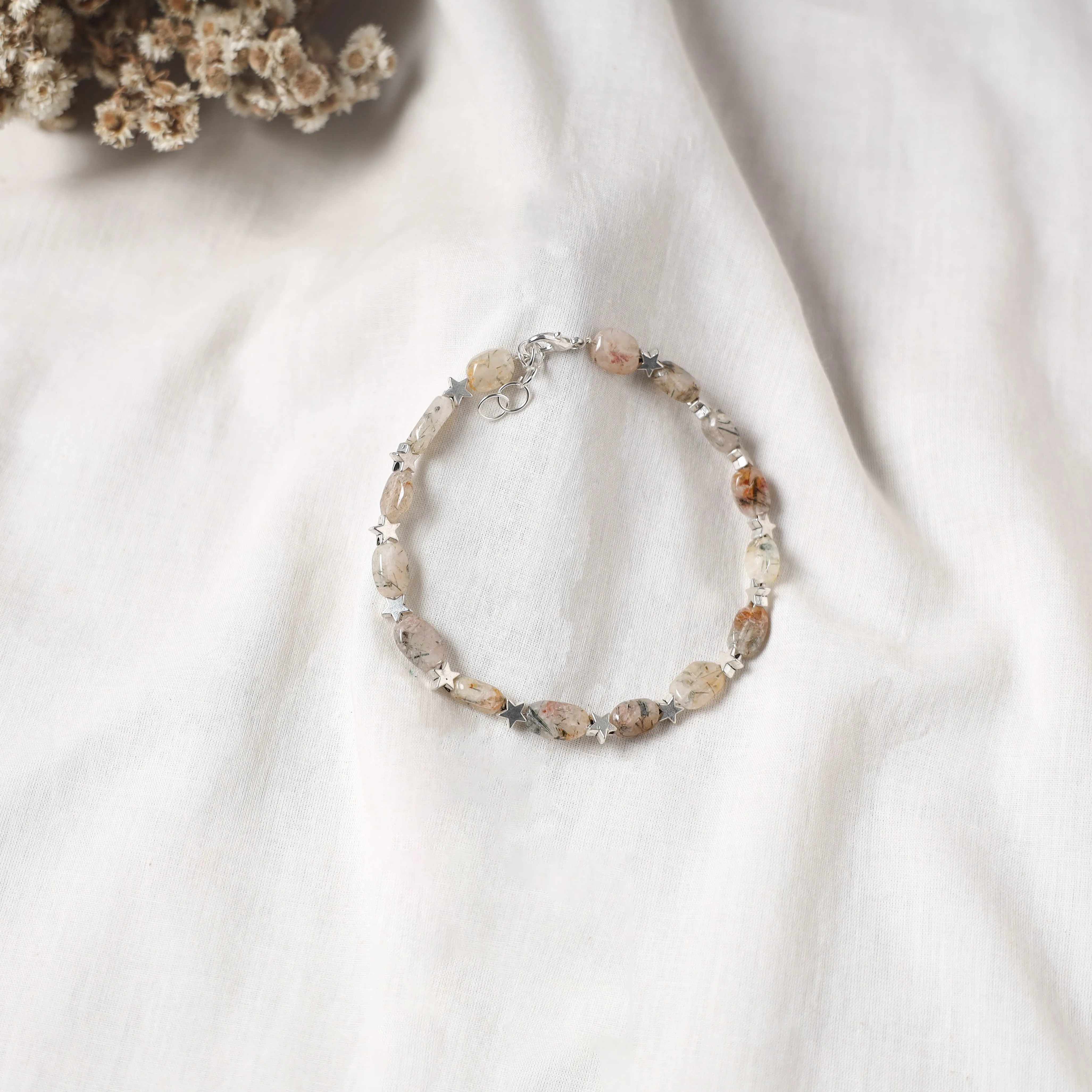 Brown - Handcrafted Stone Work GS Anklet 06 sold by Itokri